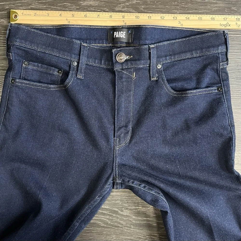 Paige Lennox Mens 36x34 Spence Denim Jeans Slim Indigo Preppy Minimalist Casual